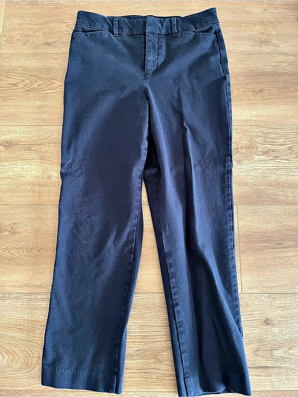 Old Navy High-Rise Pixie Secret-Smooth Pockets Pants Straight Leg Pants Blue